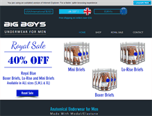 Tablet Screenshot of bigboyspants.co.uk